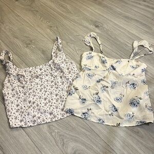 Two spaghetti tops L: Free People R: Abercrombie